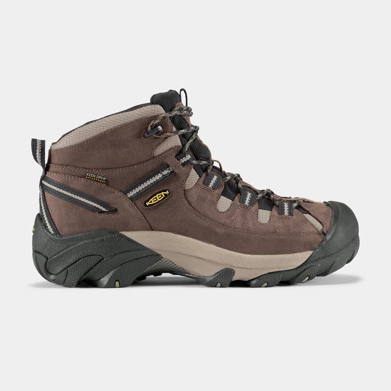 Keen Targhee II Waterproof Mid Wide Mens Hiking Boots Brown Wholesale (5192-CXZSB)